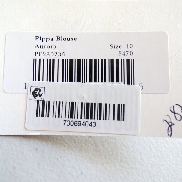 ULLA JOHNSON Pippa Aurora Genuine 100% Silk Blouse Size 10 - Picture 8 of 9